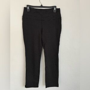 URBAN Diction Woman BlackPolka Dots High Waist Straight Leg Pant, Size 10